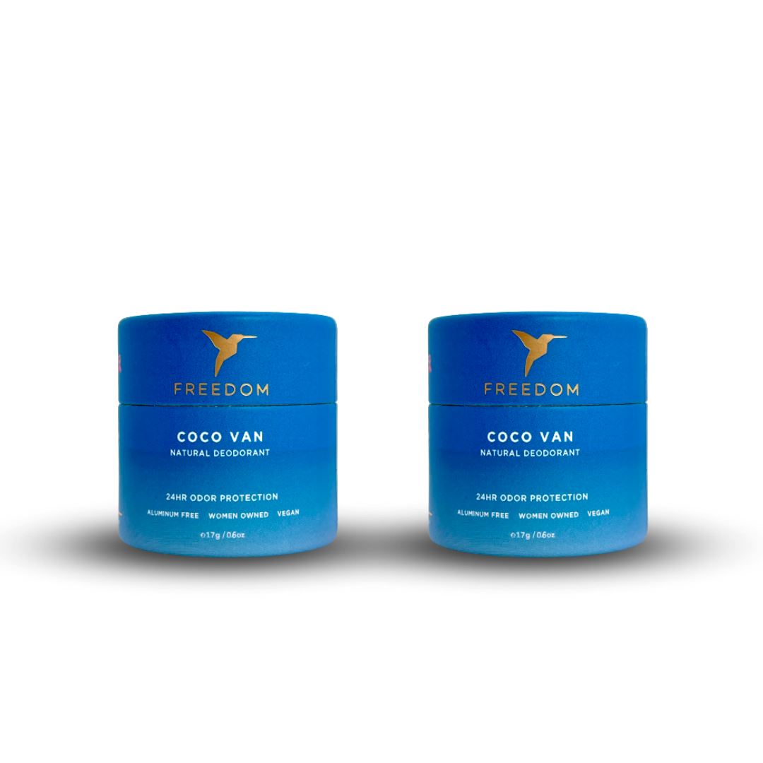 All Natural Deodorant - Eco Friendly! - Travel Mini’s Deodorant Freedom Coco-Van (Eco-Friendly Paper) Travel Mini 2-Pack