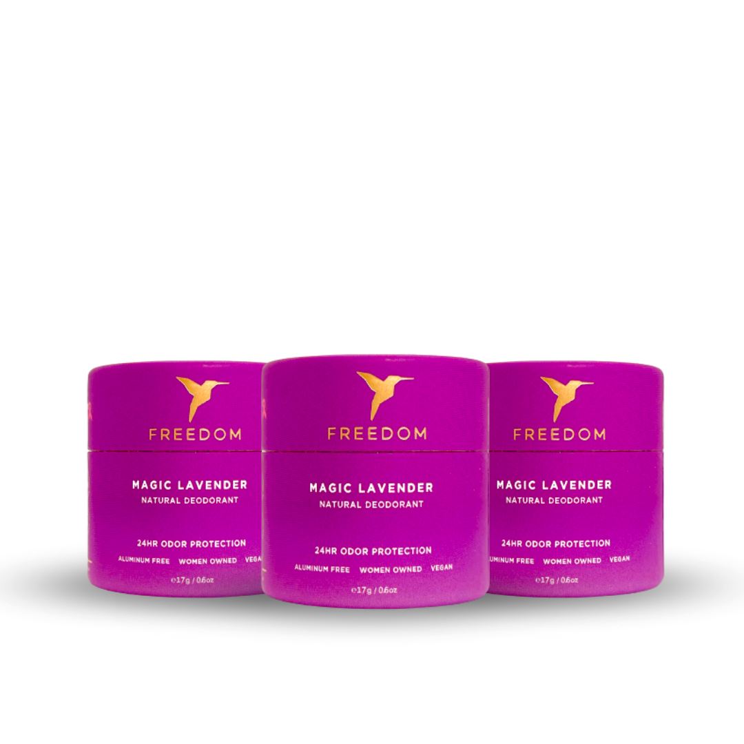 Magic Lavender (Eco-Friendly Paper) Travel Mini / 3-Pack Freedom Natural Deodorant