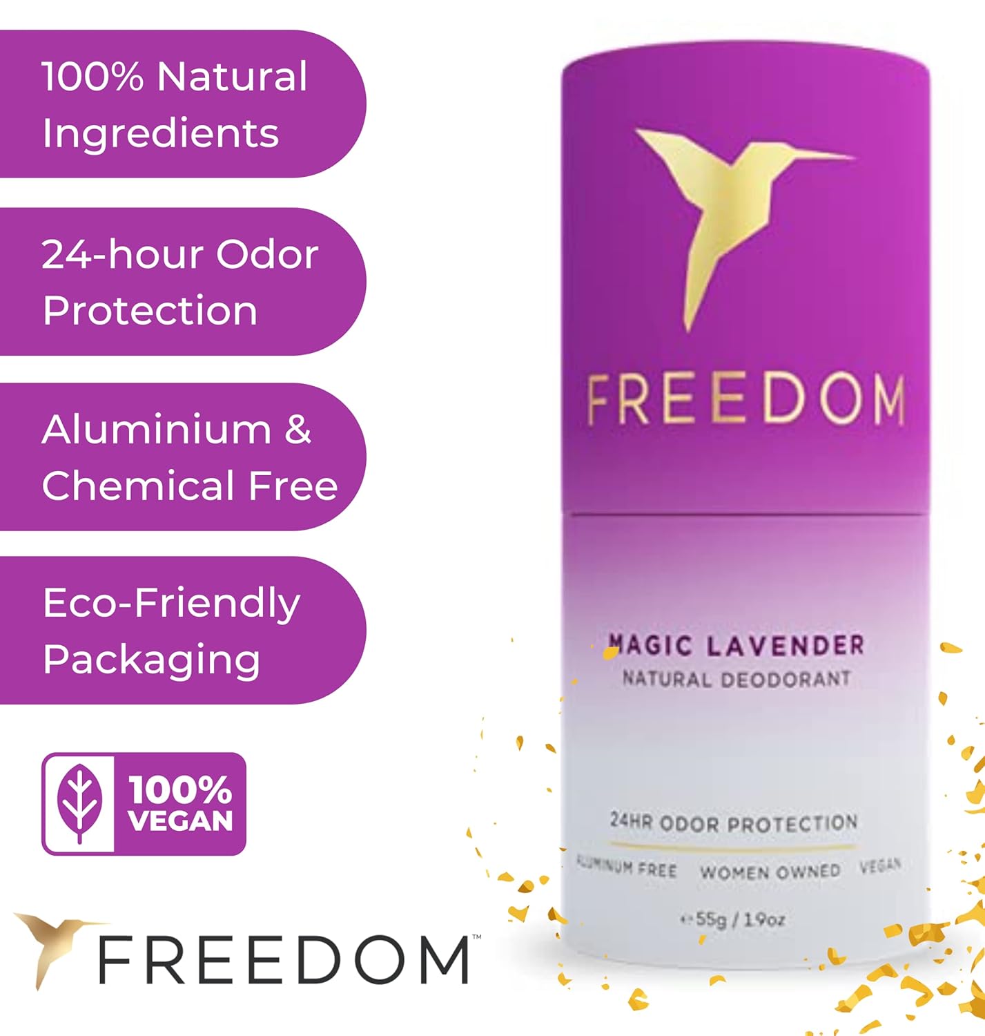 Eco-friendly Lavender Deodorant Bundle of 4
