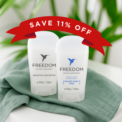 Baking Soda Free + Unscented Deodorant Duo