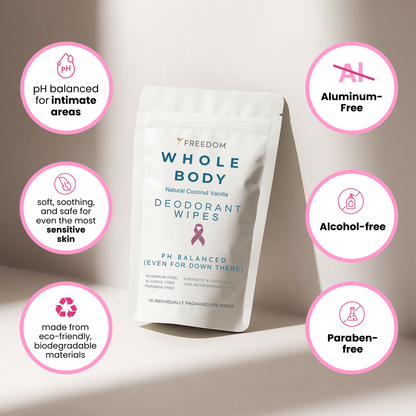 3 Pack Whole Body Deodorant Wipes