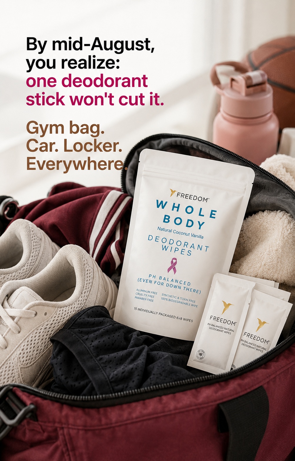 Freedom Whole Body pH-Balanced Deodorant Wipes