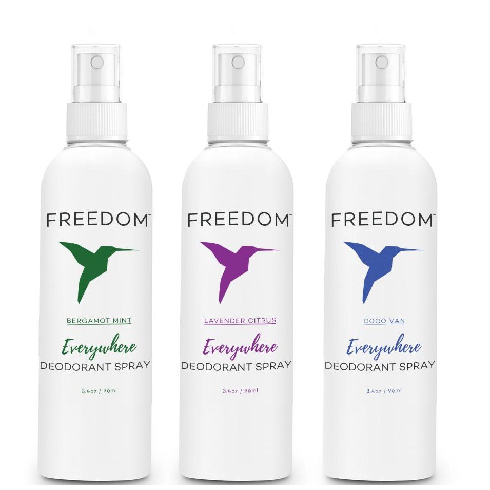 Everywhere Deodorant Spray - Variety Pack Regular Sized - Lavender, CocoVan, & Bergamot (4oz)