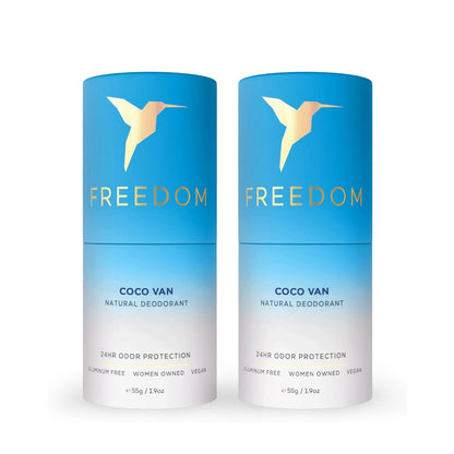 All Natural Deodorant - Eco Friendly! Deodorant Freedom Coco-Van (Eco-Friendly Paper) 2-Pack 