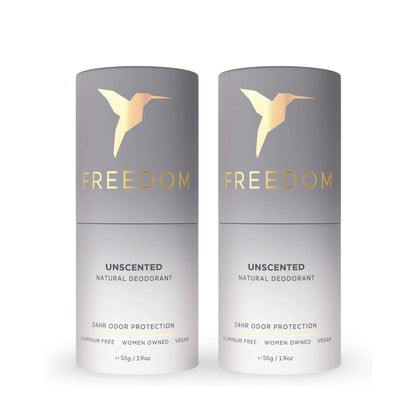 All Natural Deodorant - Eco Friendly! Deodorant Freedom Unscented (Eco-Friendly Paper) 2-Pack 