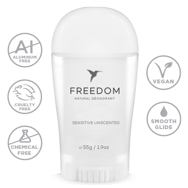 All Natural Deodorant - Sticks Deodorant Freedom Sensitive Unscented (Plastic Applicator) Single 