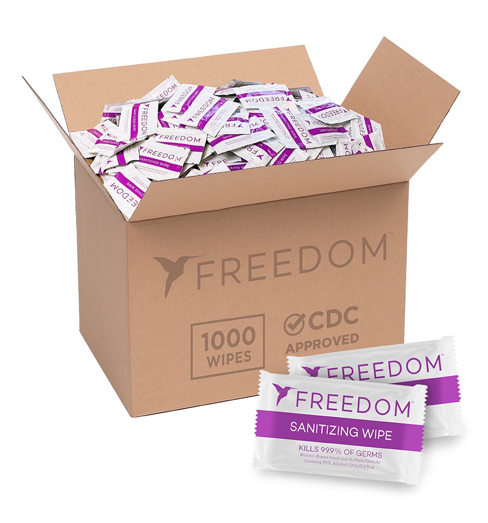 Hand Sanitizer Wipes (1,000 Count) Freedom Natural Deodorant 