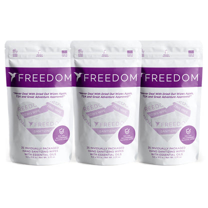 Sanitizing Wipes 25 Pack Freedom Natural Deodorant 